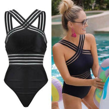 Load image into Gallery viewer, Neck Monokini Black Swimwear