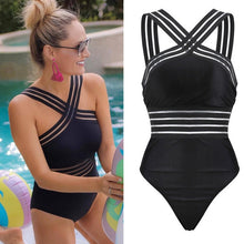 Load image into Gallery viewer, Neck Monokini Black Swimwear