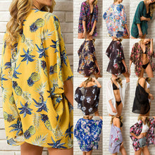 Load image into Gallery viewer, Floral Kimono Swim Cover-Ups