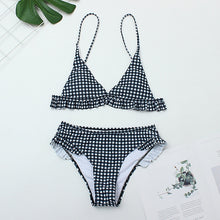 Load image into Gallery viewer, Plaid Sexy Women Bikini Set