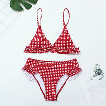 Load image into Gallery viewer, Plaid Sexy Women Bikini Set